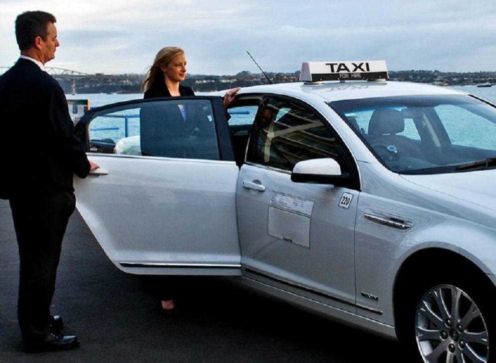 Silver Taxi in